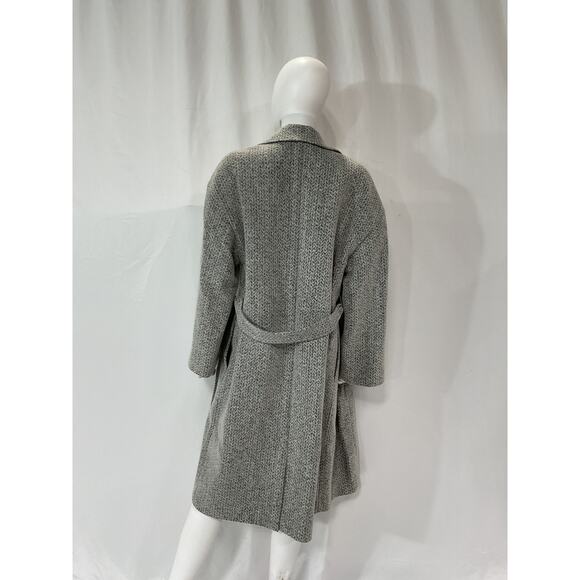 Theory Wool Blend Grey Trench Coat Size L - Picture 3 of 5